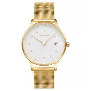 Obaku Women's Chia Lille White Dial Watch - V298LDGWMG